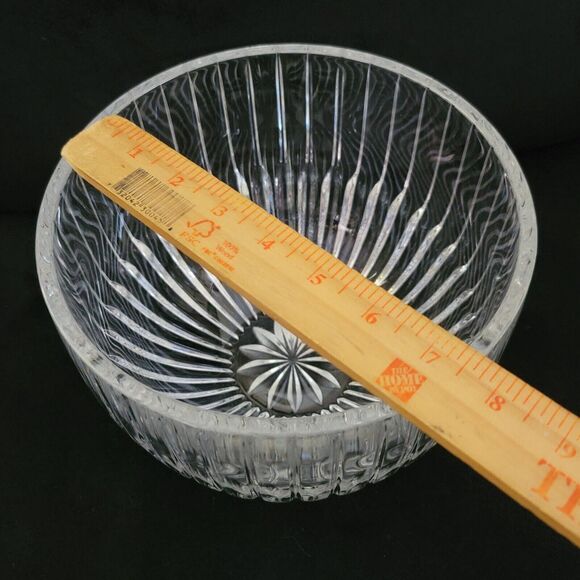 Mikasa Park Lane Heavy Crystal Fruit Salad Round Bowl Center Piece - Picture 4 of 10